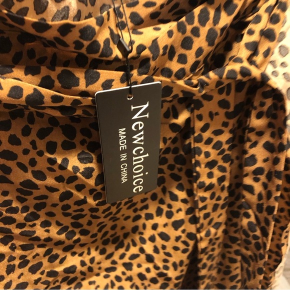 Boho Mid Length Maxi Wrap Skirt Polyester Leopard Print Size Large - Picture 4 of 5